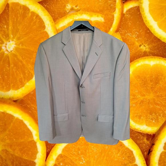 Calvin Klein Tan 3‎ Button Blazer 100% Wool